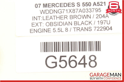 07-09 Mercedes W221 S550 Ash Tray Ashtray Lighter Trim Black 2216801552 OEM