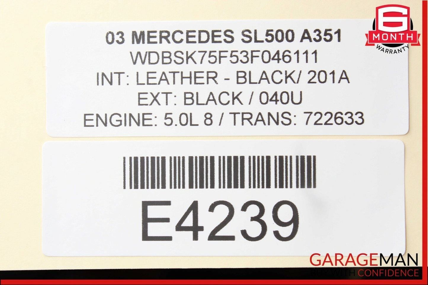 Mercedes R230 SL500 C230 CLK320 Anti Theft Alarm Module 2118209126 OEM
