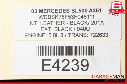Mercedes R230 SL500 C230 CLK320 Anti Theft Alarm Module 2118209126 OEM