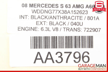07-13 Mercedes W221 S550 Rear Right Exterior Door Handle Keyless Go Black OEM