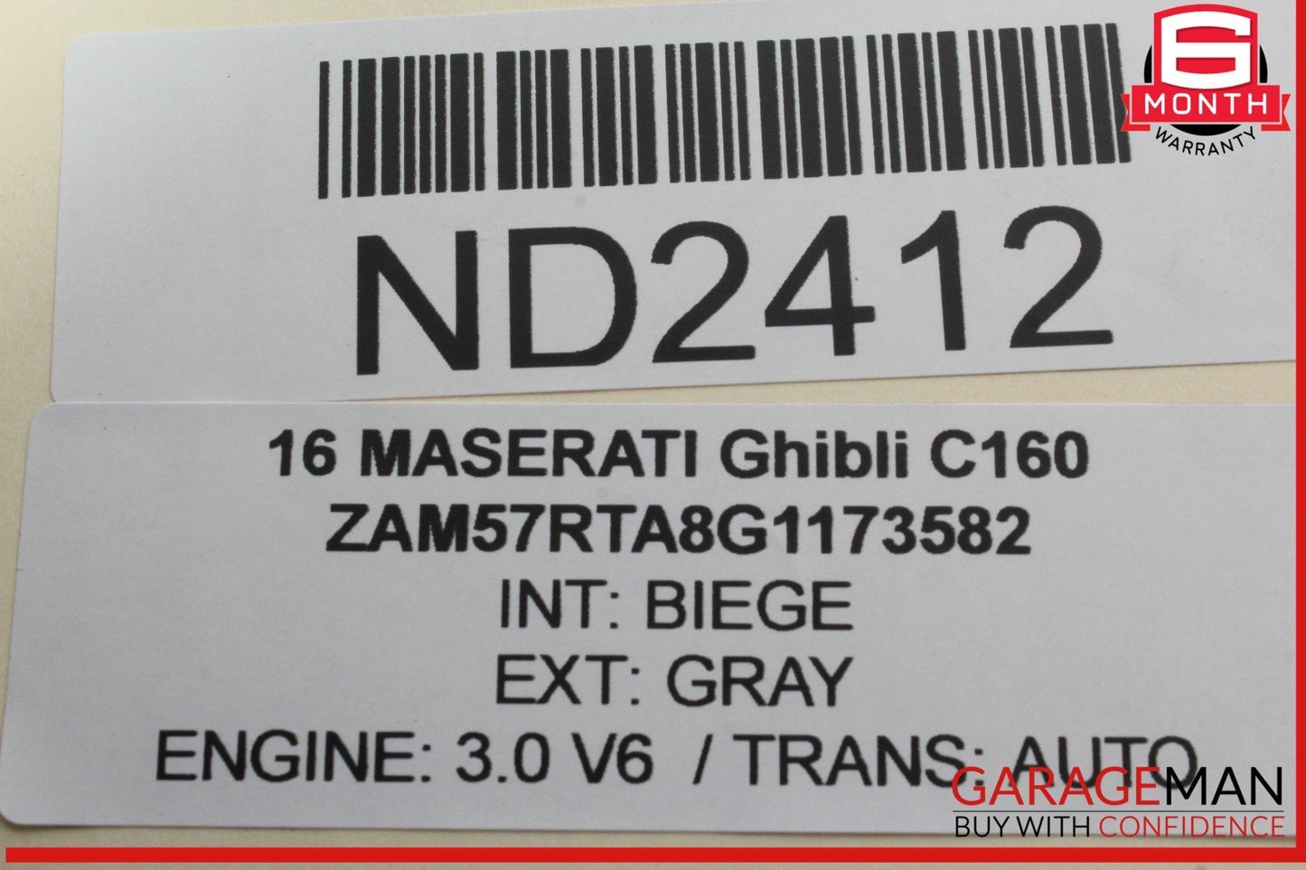 14-17 Maserati Ghibli Rear Left or Right Side Control Arm Bar Link 670006273 OEM