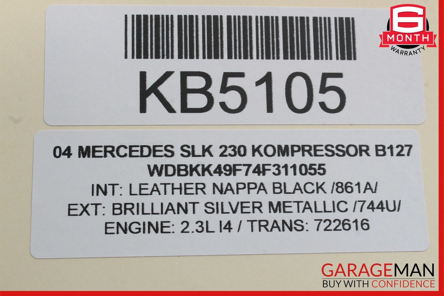 99-04 Mercedes R170 SLK230 Front Left Side Seat Belt Seatbelt Retractor Black