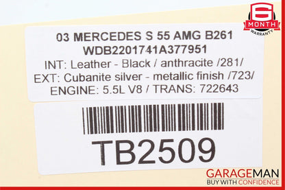 00-06 Mercedes W220 S500 CL500 S55 AMG Front Right Side Lower Control Arm RWD
