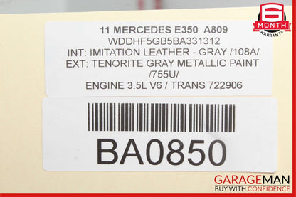 08-16 Mercedes W212 E350 C350 Rear Left Side Door Lock Latch Actuator OEM