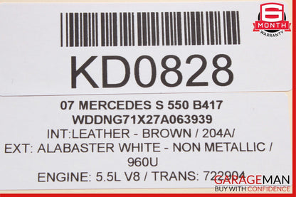07-13 Mercedes W221 S550 S400 S63 Front Left Driver Side Under Seat Control Unit