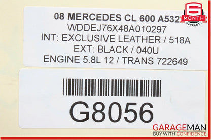07-13 Mercedes W216 CL600 CL65 AMG Front Left Side Door Window Regulator Motor