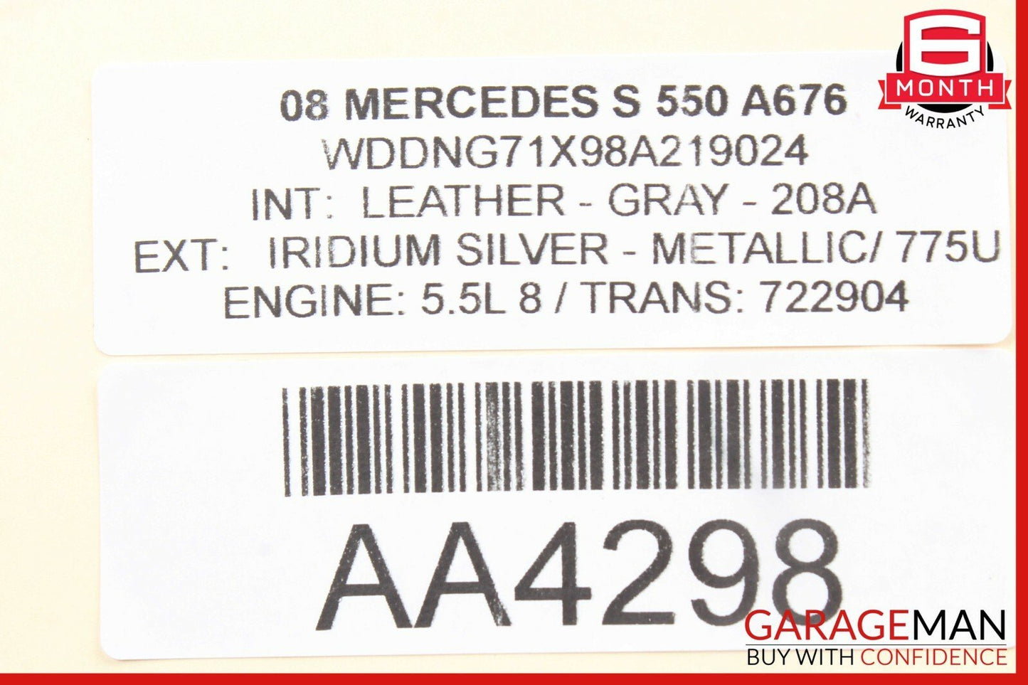 07-14 Mercedes S550 CL600 Front Right Side Keyless Go Door Lock Latch Actuator