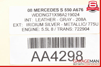 07-14 Mercedes S550 CL600 Front Right Side Keyless Go Door Lock Latch Actuator