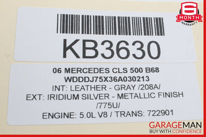 06-11 Mercedes W219 CLS500 CLS550 Front Right Side Exterior Door Handle OEM