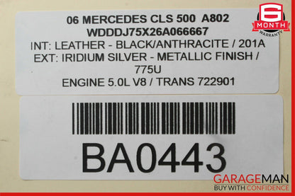 06-11 Mercedes W219 CLS500 Front Right Exterior Door Handle Assembly Silver