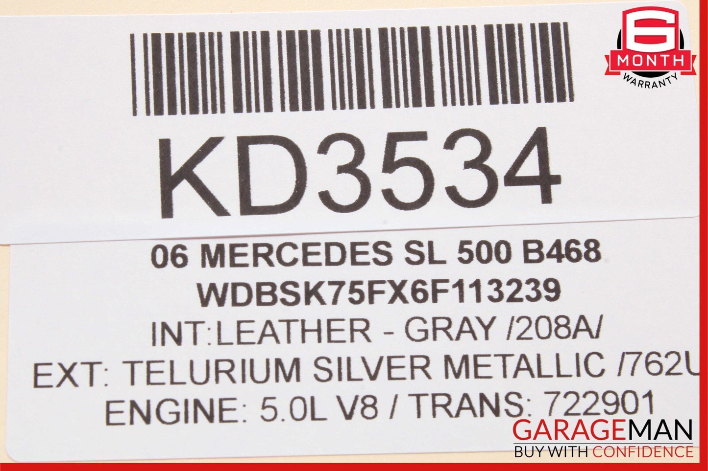 03-06 Mercedes R230 SL500 SL55 AMG Front Left Driver Exterior Door Handle Silver