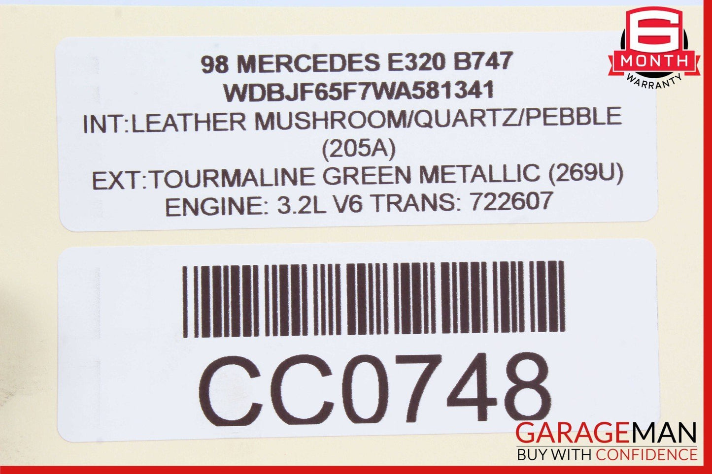 98-02 Mercedes W210 E430 E320 Center Console Dash Trim Switch Hazard 2106830508