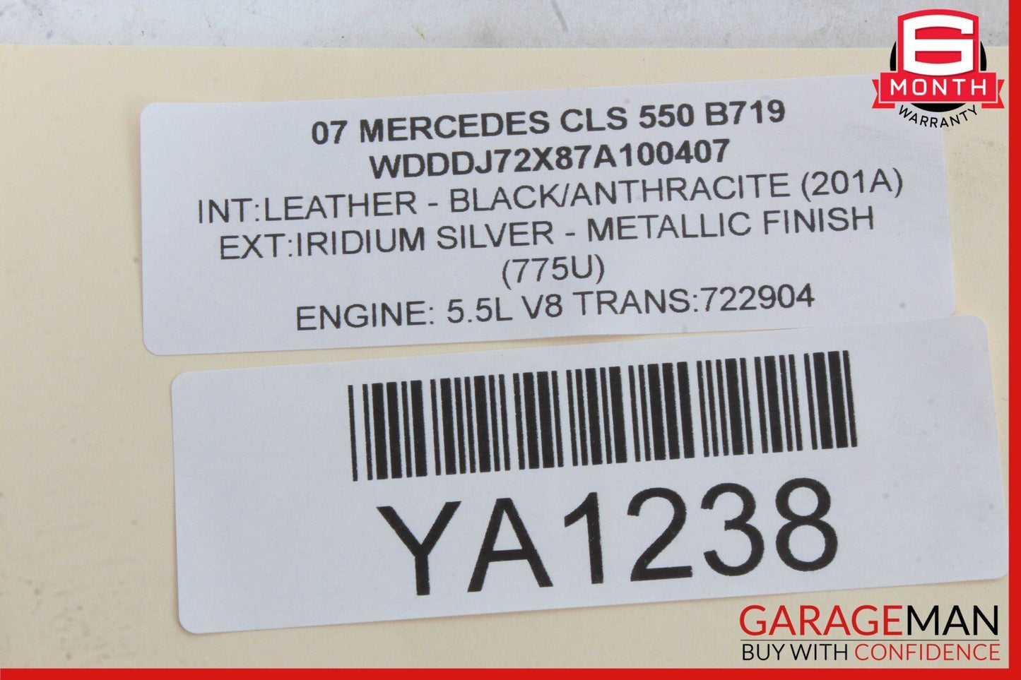 06-08 Mercedes W219 CLS500 CLS63 Front Right Side Mirror Door Rear View Silver