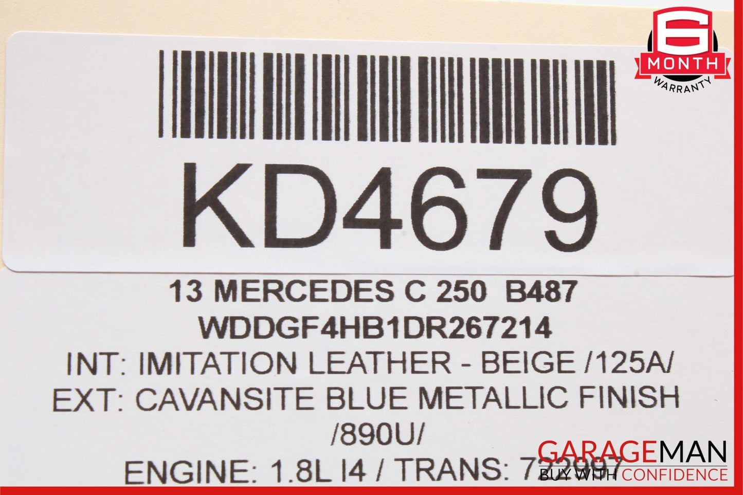 08-16 Mercedes W204 C250 E400 Rear Right Door Window Regulator Motor Unit OEM