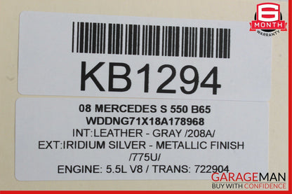 07-14 Mercedes W221 S550 Front Right Door Lock Latch Actuator Keyless Go OEM