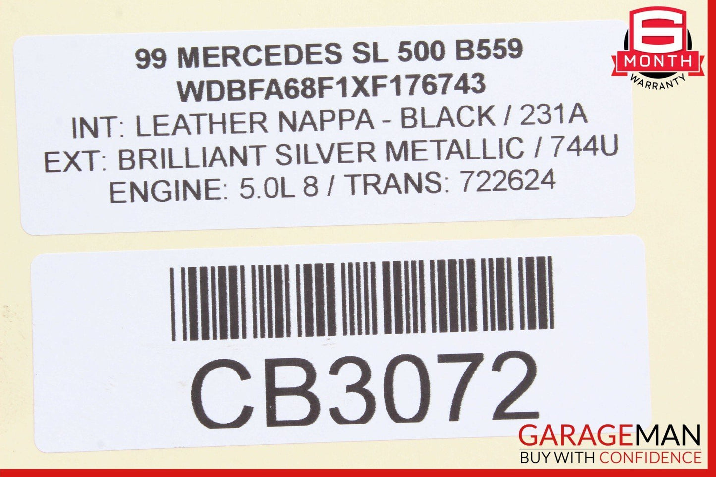 90-02 Mercedes R129 500SL SL500 Rear Right / Left Upper Control Arm