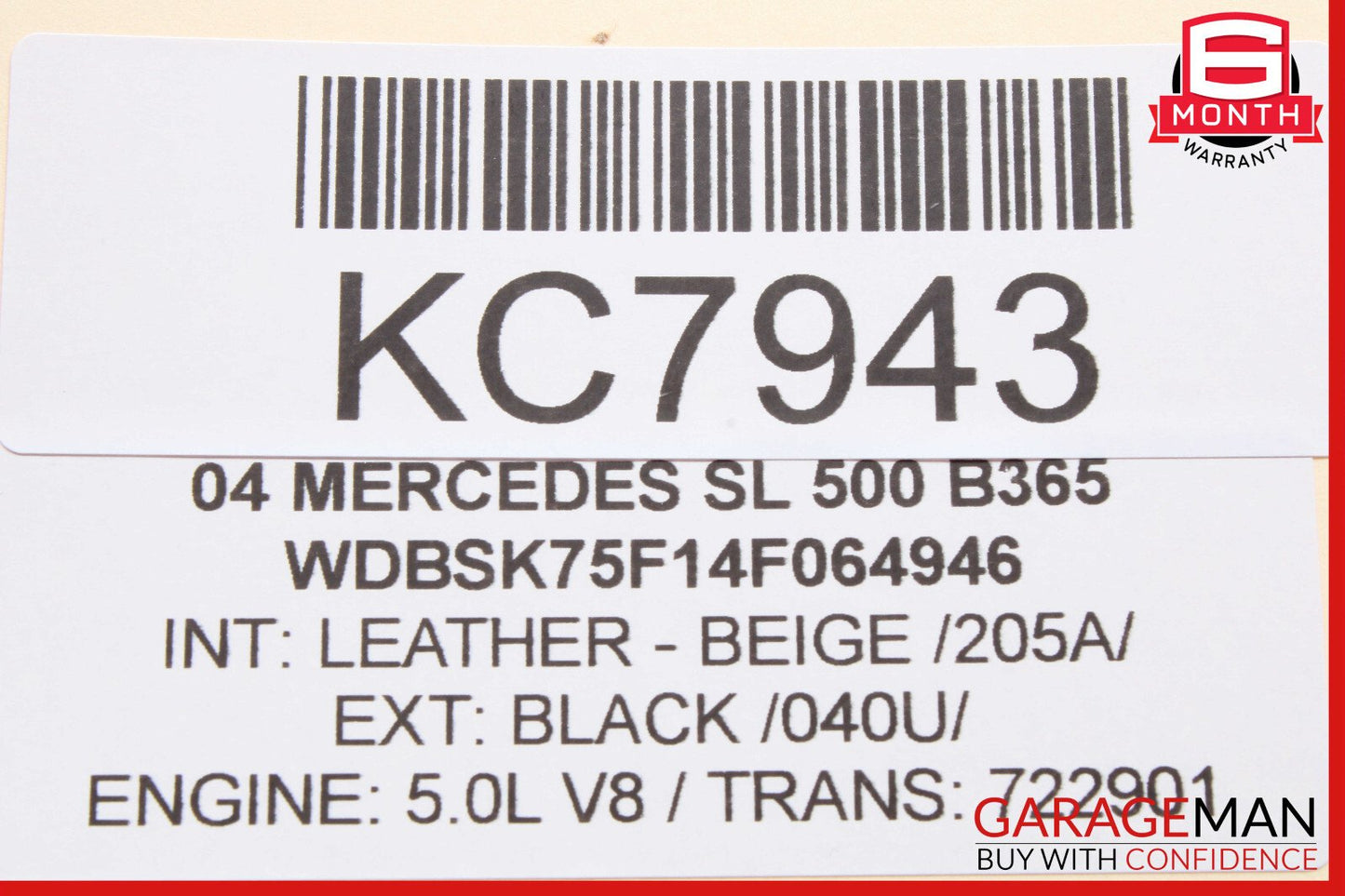03-12 Mercedes R230 SL500 CLK500 Window Regulator Motor Front Right Side OEM