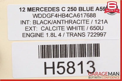 08-14 Mercedes W204 C250 Sedan Rear Left Side Door Window Regulator Motor Unit