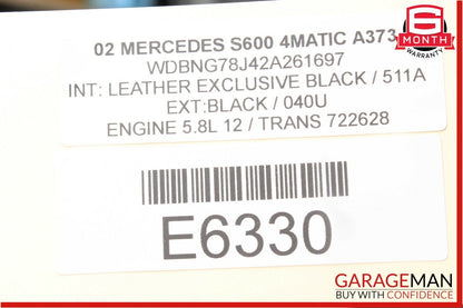 00-06 Mercedes W220 S600 S500 S55 Rear Seat Control Module 2208201385 OEM