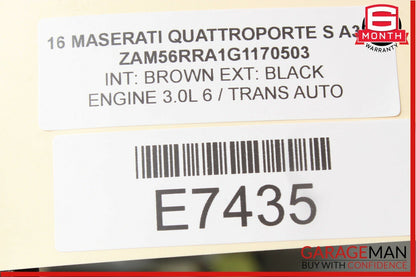 14-18 Maserati Quattroporte Front Right Door Wire Harness Wiring Loom OEM