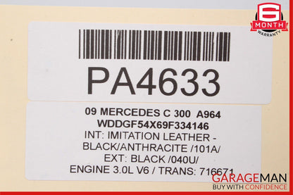 08-11 Mercedes W204 C250 C300 Engine Cooling Radiator Fan Motor Shroud Assembly