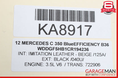 12-14 Mercedes C250 C300 Speedometer Odometer Gauge Instrument Cluster Assembly