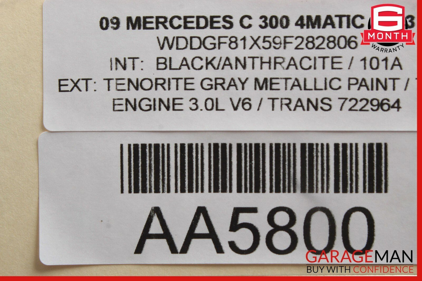 08-14 Mercedes W204 C350 C300 Sedan Rear Left Door Window Regulator Motor Unit