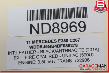 10-17 Mercedes W207 E350 E400 Rear Right Side Door Window Regulator Motor Unit