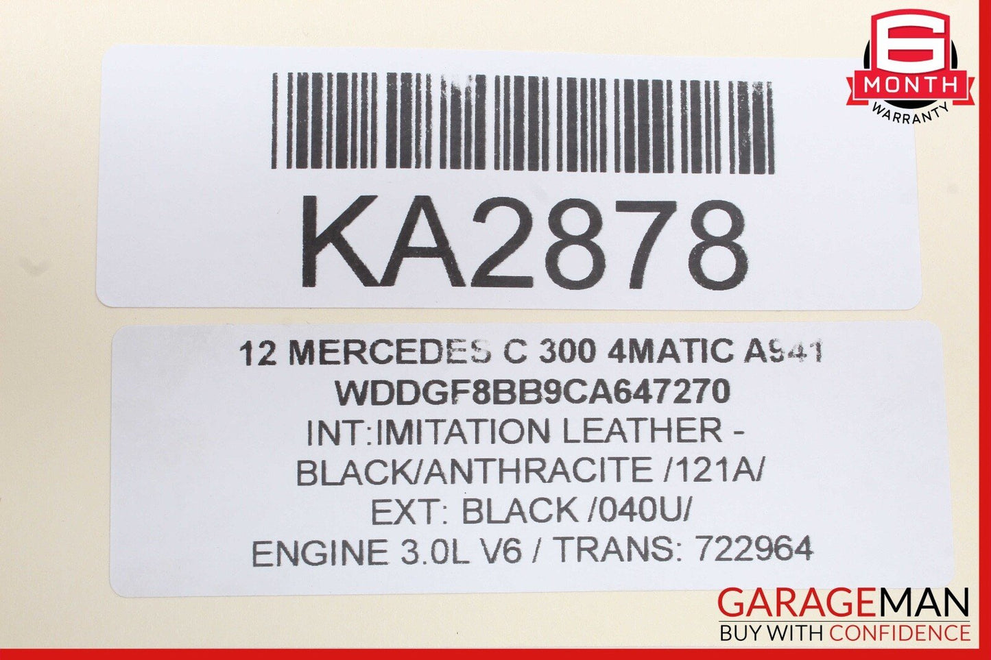 12-14 Mercedes W204 C300 4MATIC Rear SAM Fuse Box Relay Module Assembly OEM