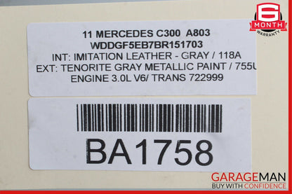 08-14 Mercedes W204 C250 C350 Front Left Side Curved Wishbone Control Arm RWD