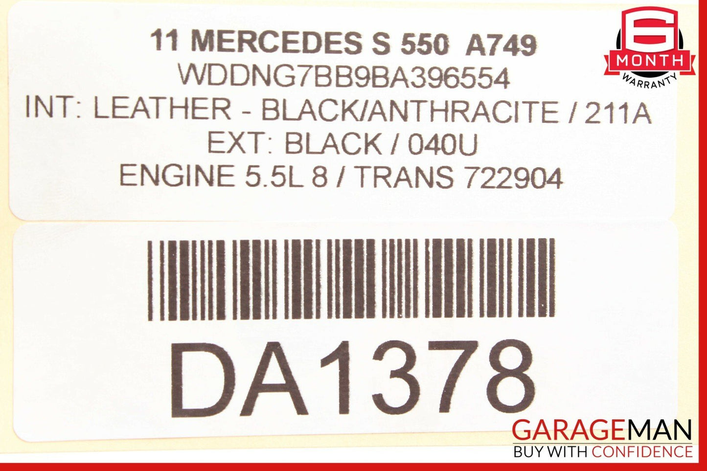 07-13 Mercedes W221 S550 S600 S400 Left Fog Light Base 2218200956 OEM
