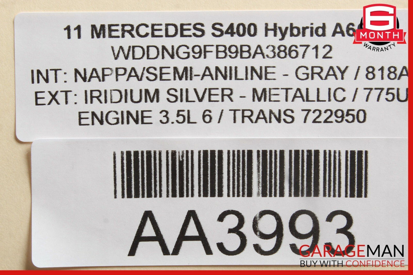 07-13 Mercedes W221 S400 CL550 Rear Right or Left Camber Strut Upper Control Arm