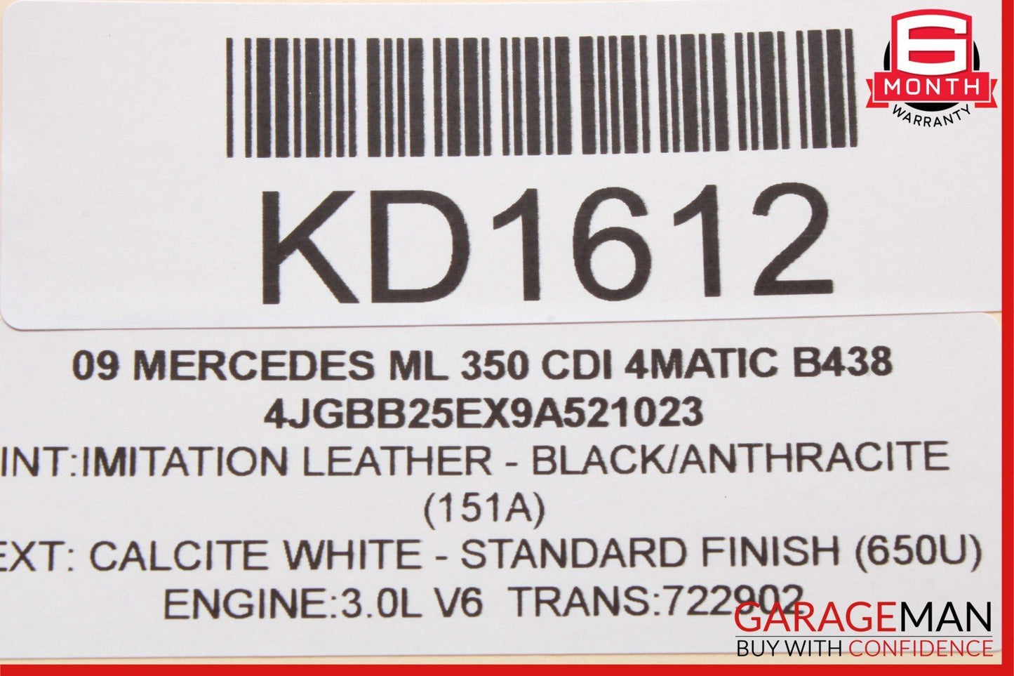 06-13 Mercedes W164 ML350 GL350 Front Left Side Window Regulator Motor Unit OEM