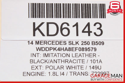 12-20 Mercedes R172 SLK250 Front Right Side Door Window Regulator Motor Unit OEM