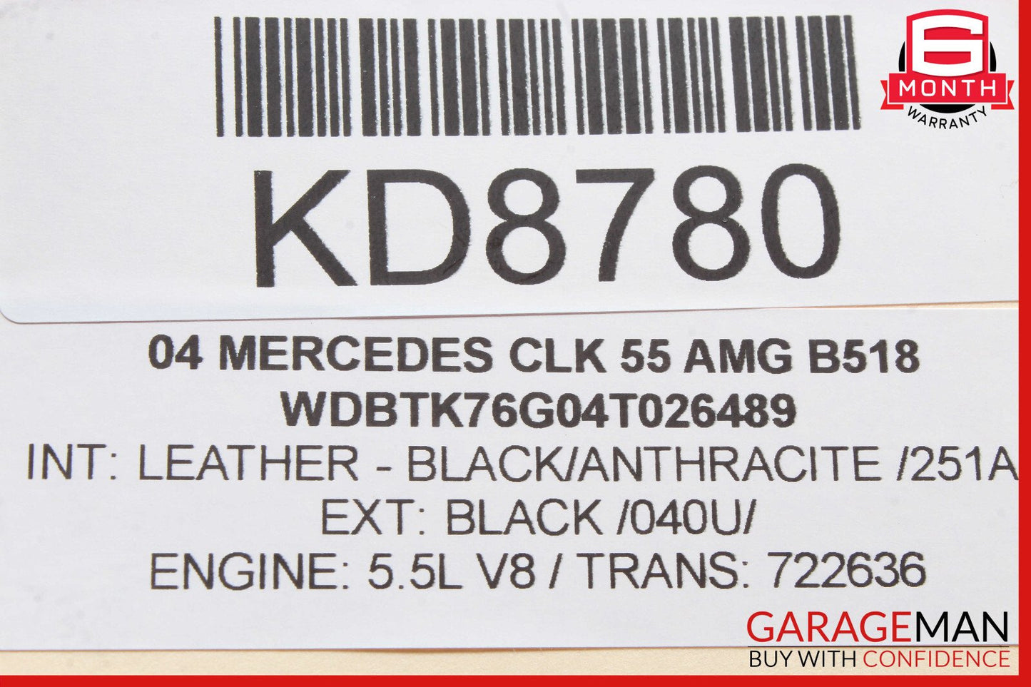 03-09 Mercedes W209 CLK55 Front Right Side Suspension Lower Control Arm OEM