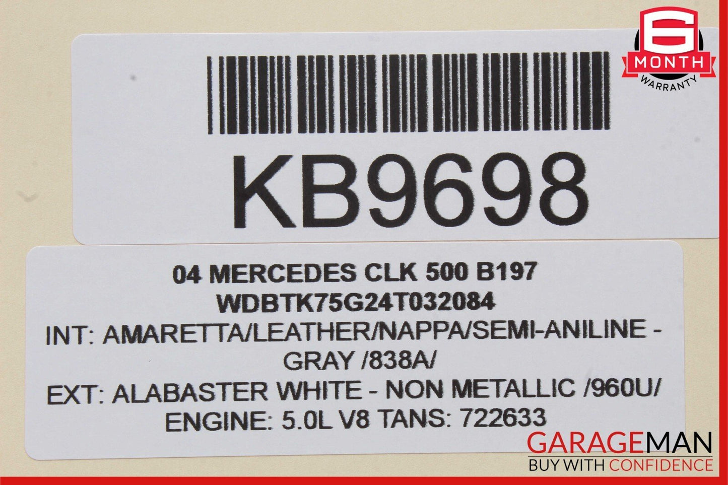 03-09 Mercedes W209 CLK550 CLK500 Front Right Door Window Regulator Motor Unit