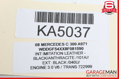 08-14 Mercedes W204 C300 Rear Left Driver Side Door Lock Latch Actuator OEM