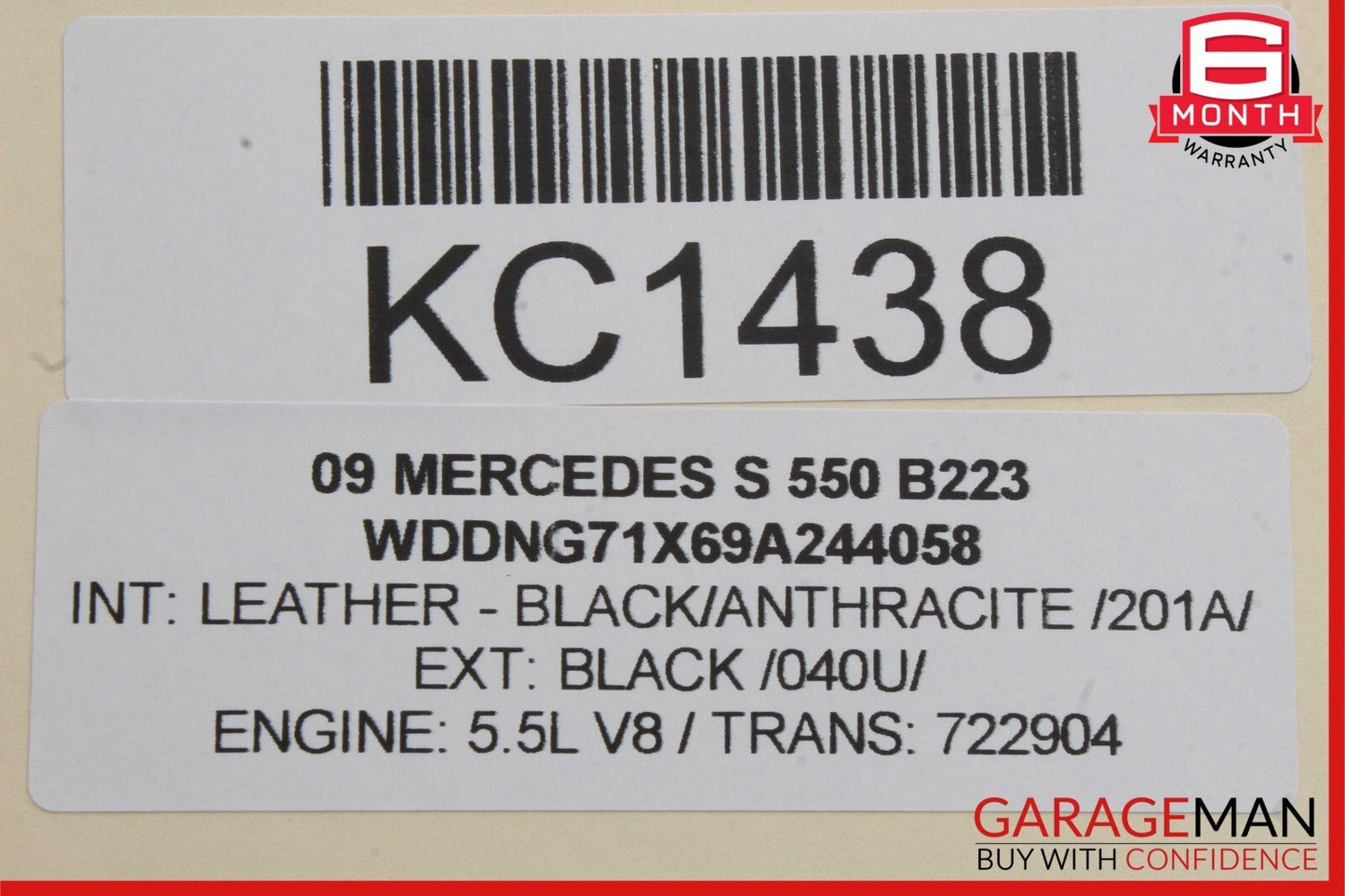 07-14 Mercedes W221 S550 CL550 Rear Trunk Lid Lock Latch Actuator Mechanism OEM