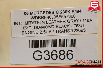 05-07 Mercedes W203 C230 Front Left Side Halogen Head Light Headlight Lamp