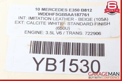 07-11 Mercedes W212 E350 E550 CLS550 Lower Engine Motor Oil Pan 2720100128 OEM