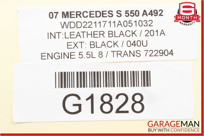 07-09 Mercedes W221 S550 Front Right Under Seat Controller Module Unit