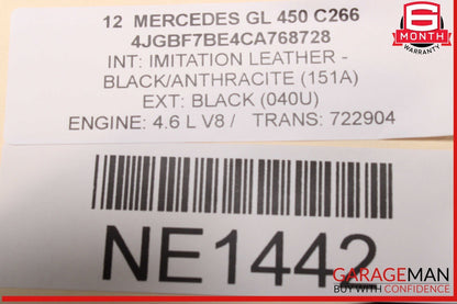 07-12 Mercedes X164 GL450 GL550 Right Passenger Side Fender Assembly OEM
