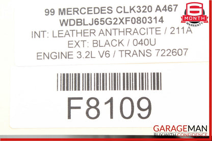 98-03 Mercedes W208 CLK320 Center Dash Hazard Door Lock Switch Trim Bezel Wood