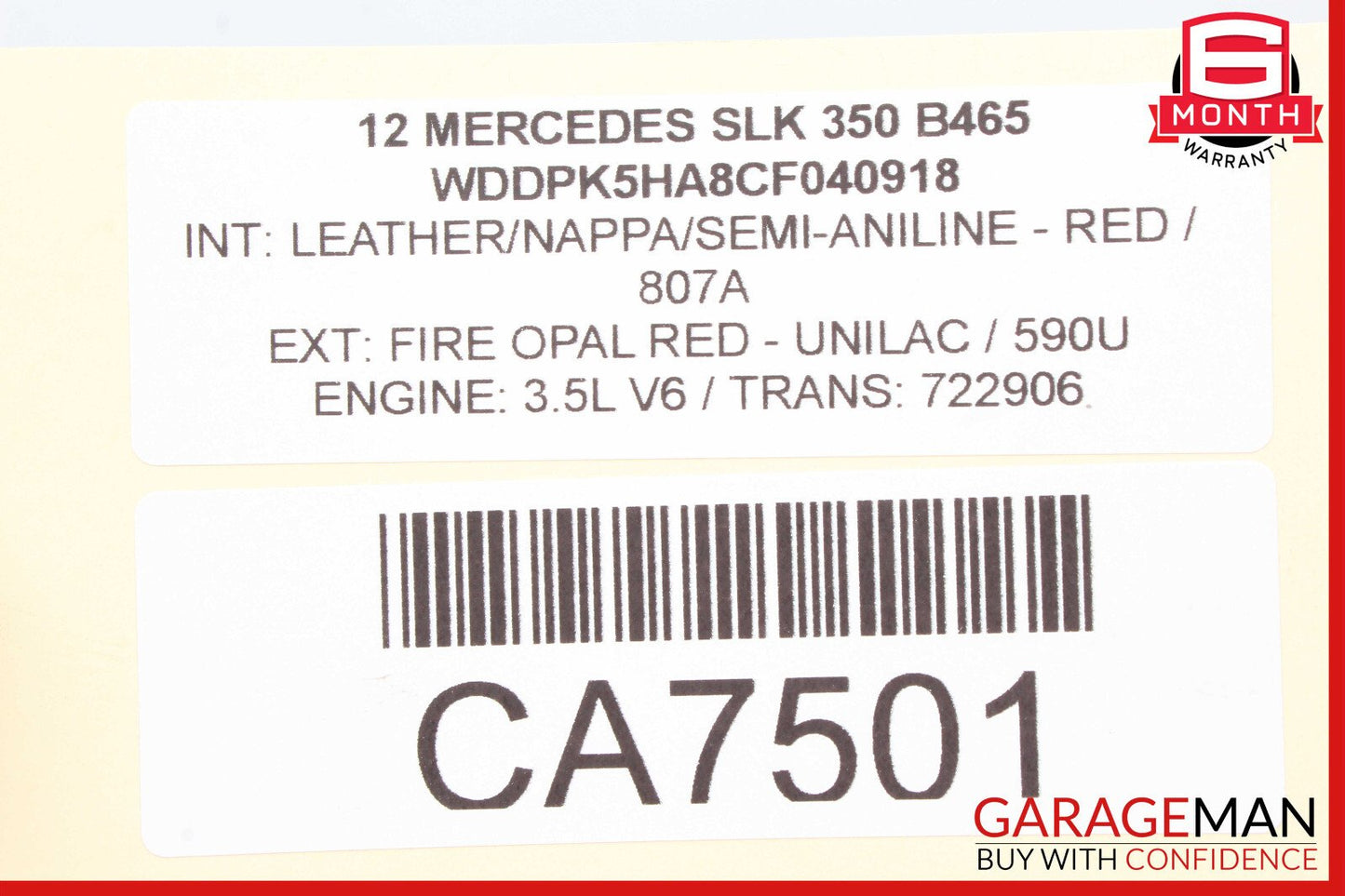 12-16 Mercedes R172 SLK350 M276 Rear Left Exhaust Muffler OEM