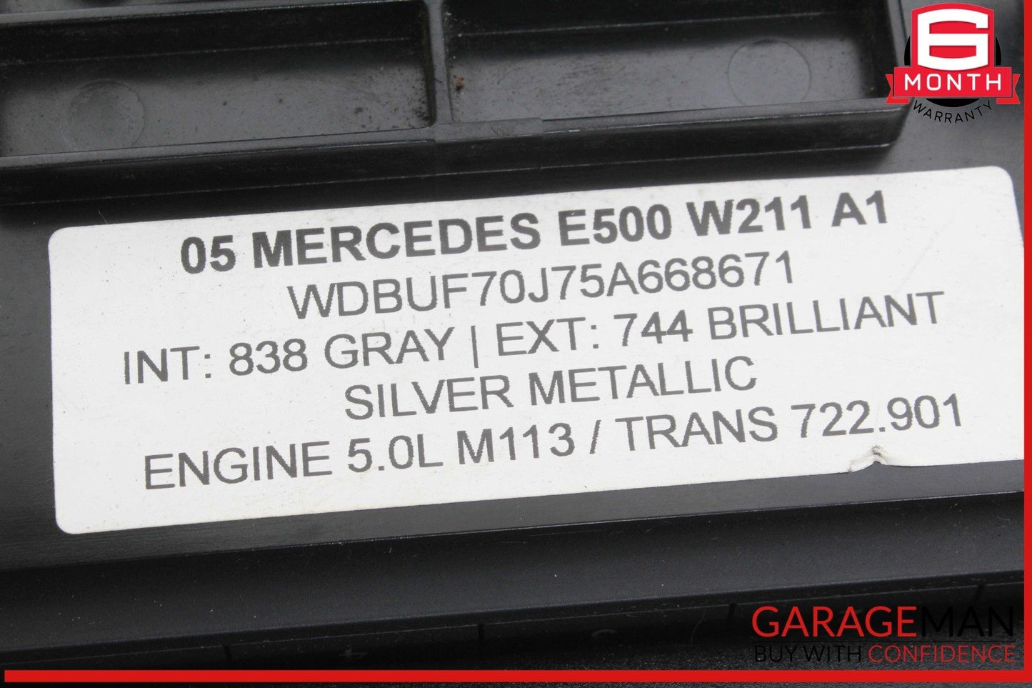 03-09 Mercedes W211 E500 CLS500 Hazard Switch Control Panel 2116800552 OEM