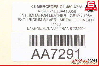 06-11 Mercedes GL350 GL450 ML450 Rear A/C Heater Climate Control Switch Unit OEM