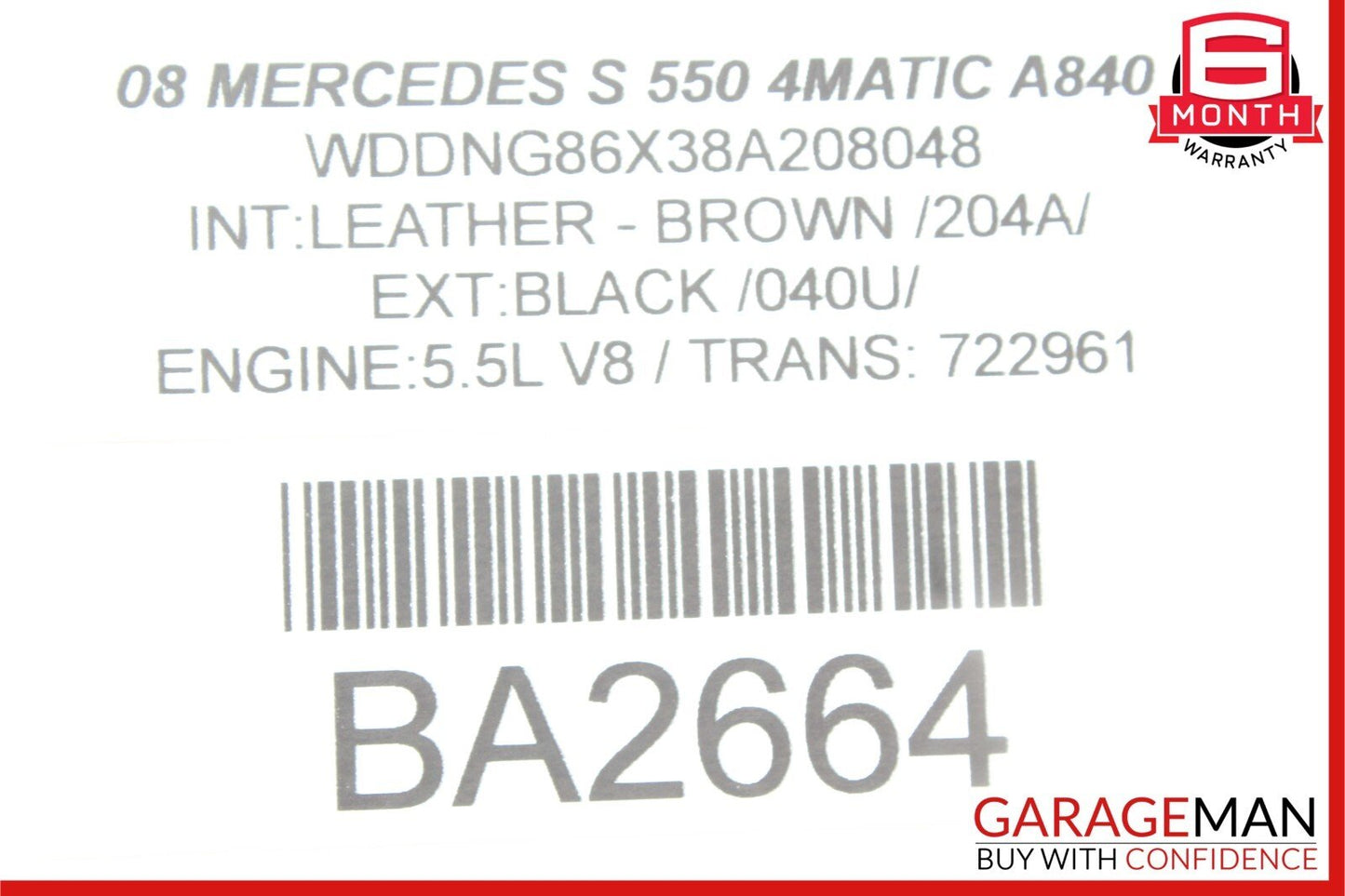 07-13 Mercedes W221 S550 S63 AMG Rear Right or Left Door Control Module Unit