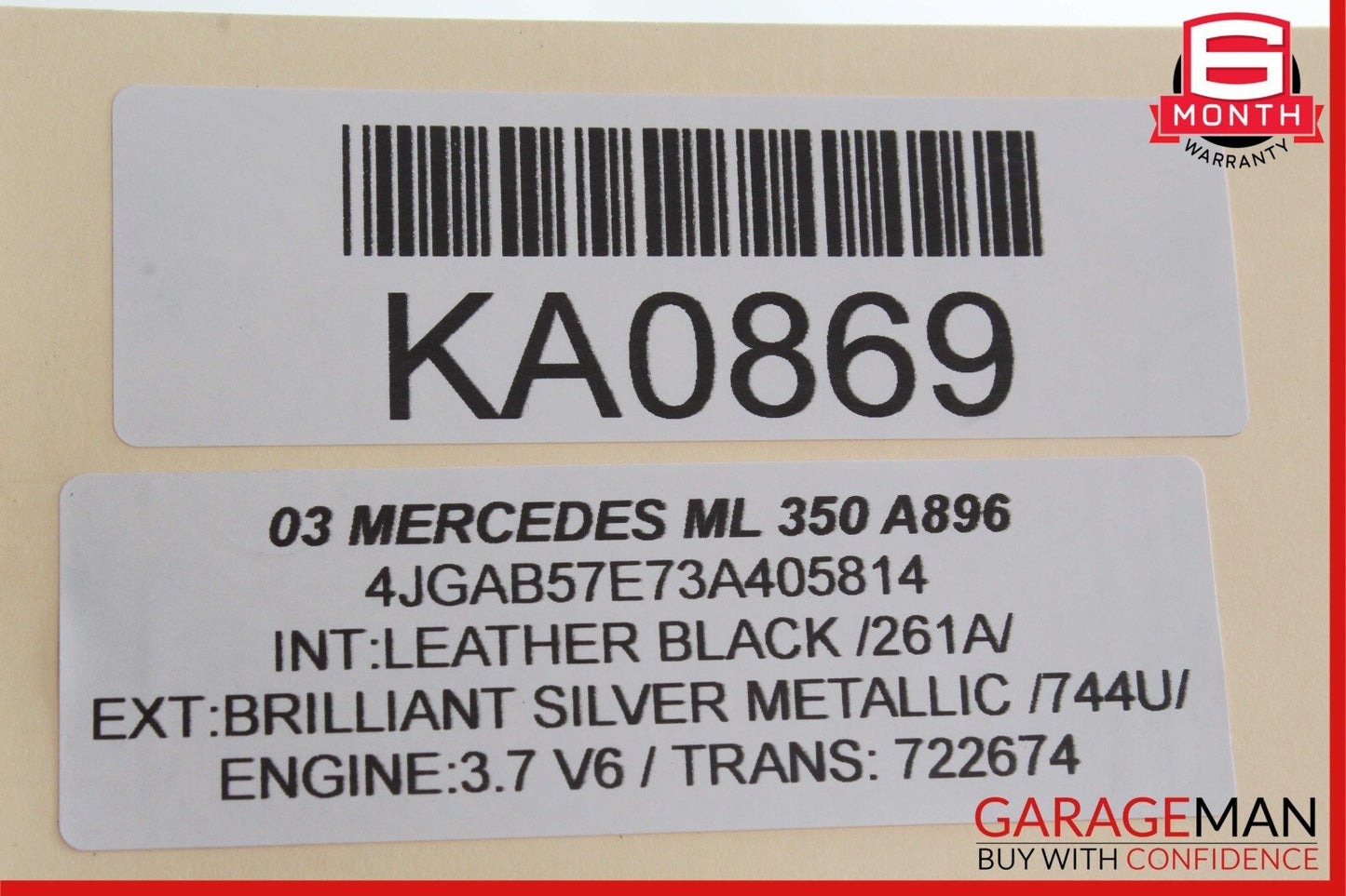 98-05 Mercedes W163 ML350 ML500 ML55 AMG 4 Spoke Driver Steering Wheel Black OEM