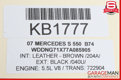 07-13 Mercedes W221 S500 S550 Rear Left Driver Side Door Lock Latch Actuator OEM
