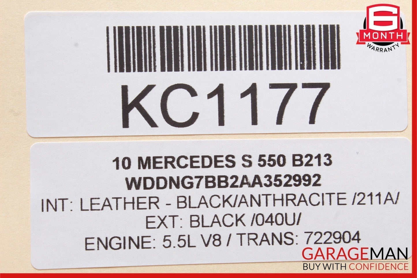 07-13 Mercedes W221 S550 Front Right Side Exterior Door Handle Assembly Black